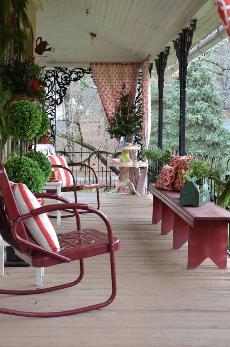 Vintage Porch With Retro Rockers