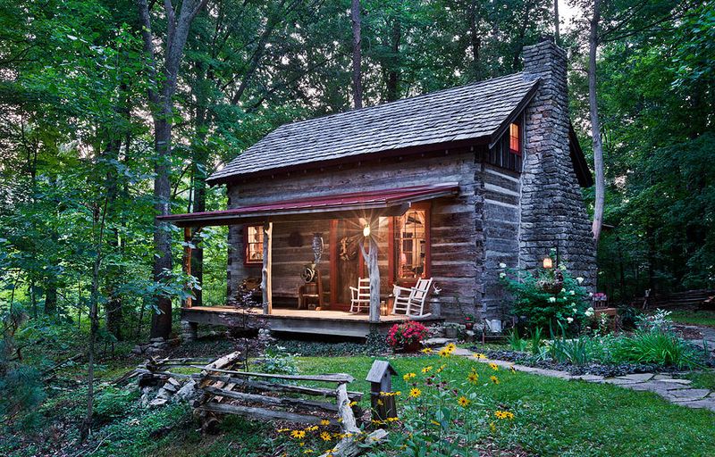 10 Kentucky Log Cabins Finished In Warm Honey Oak - Decor Hint Creekside Craftsman Lodge