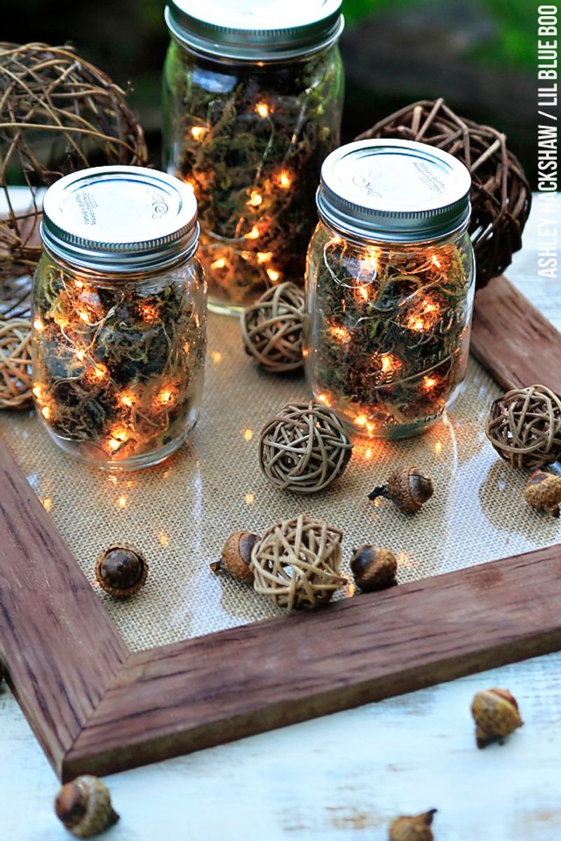 Battery-Operated Candle Clusters In Mason Jars