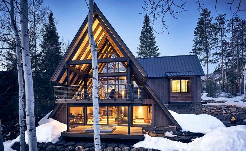 10 Minimalist Interior Design For Colorado A-Frame Cabins - Decor Hint Large Windows For Natural Light