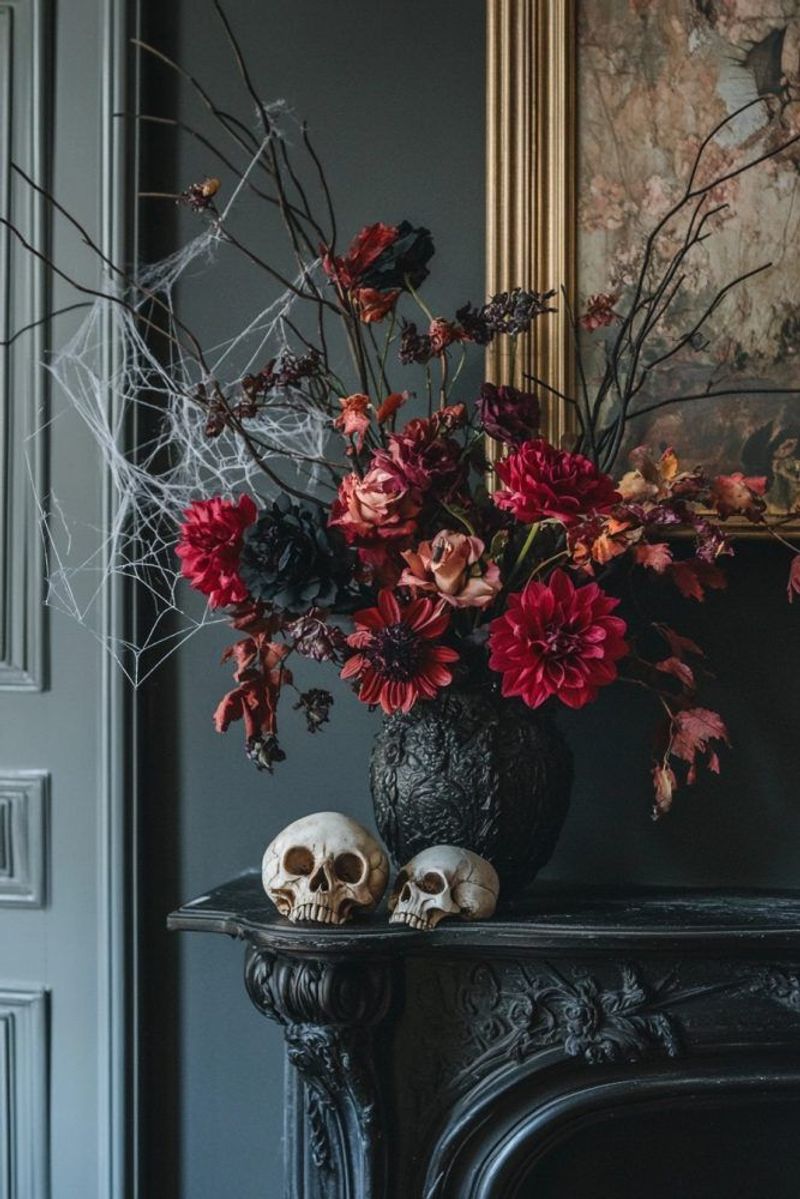 Faux Spider Web Accents