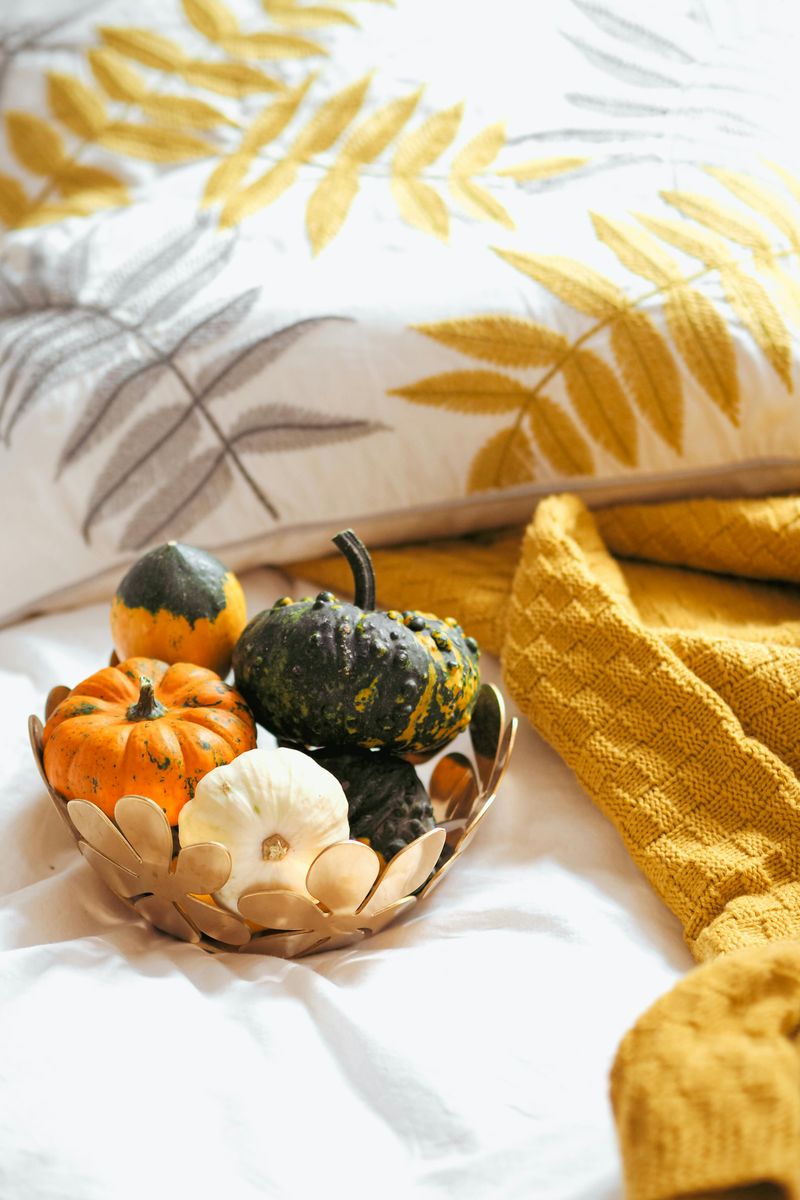 Cozy Pillows with Leaf Motifs