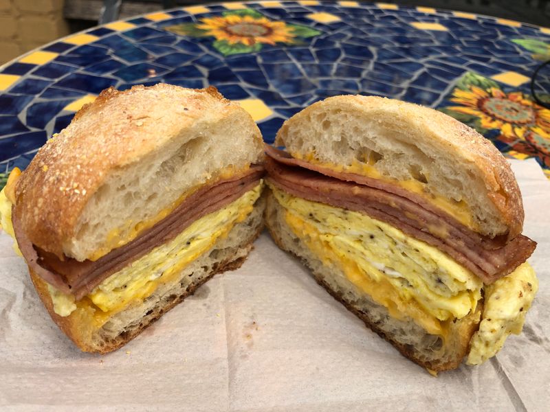 12 Iconic Fast Food Egg Sandwiches In New Jersey, Ranked By Cravings And Crowd Favorites - Decor Hint Pop's Bagel's Taylor Ham Special