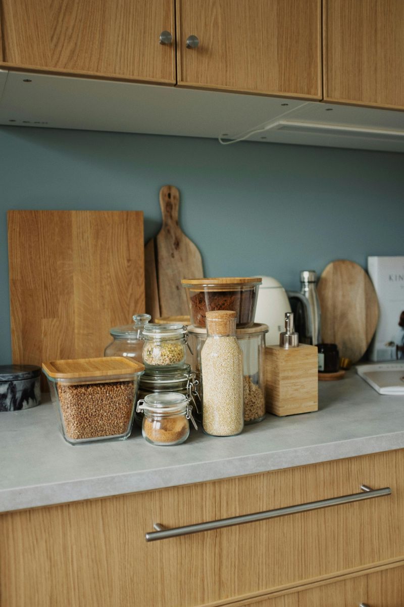 Too Many Decorative Jars and Containers on Counters