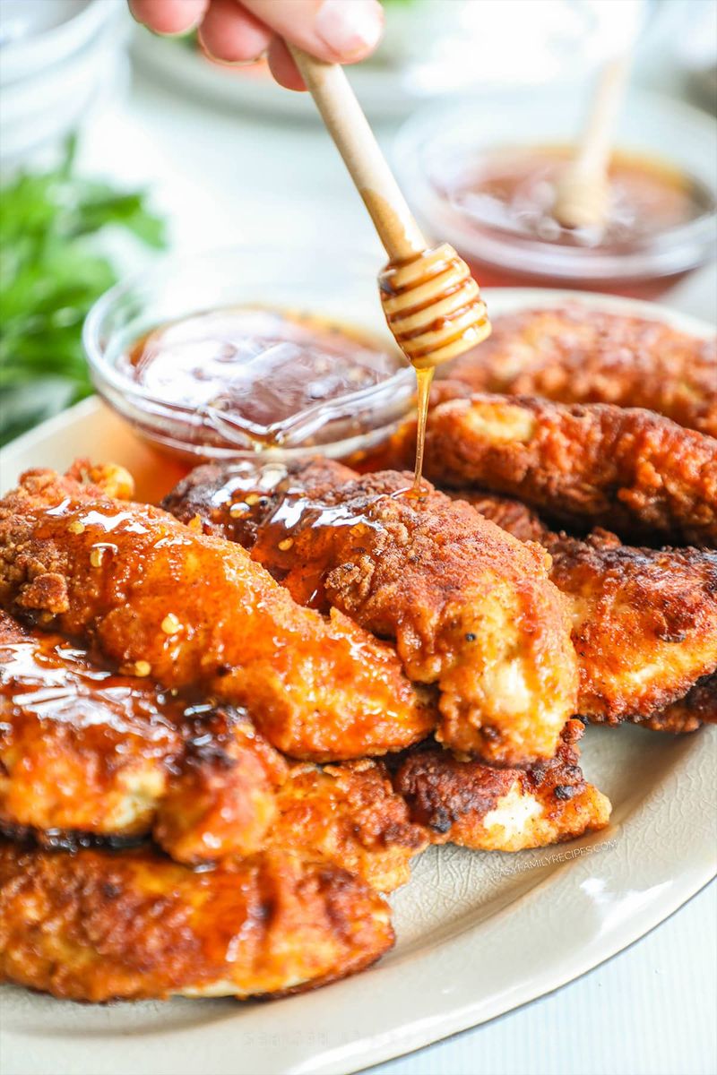 Sweet Heat: Hot Honey Drizzled Fried Chicken