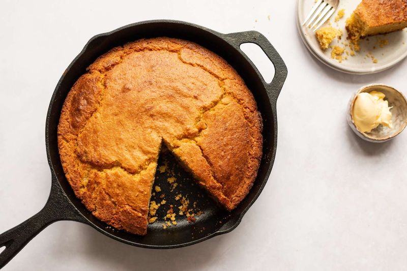 Cornbread in a Cast Iron Skillet