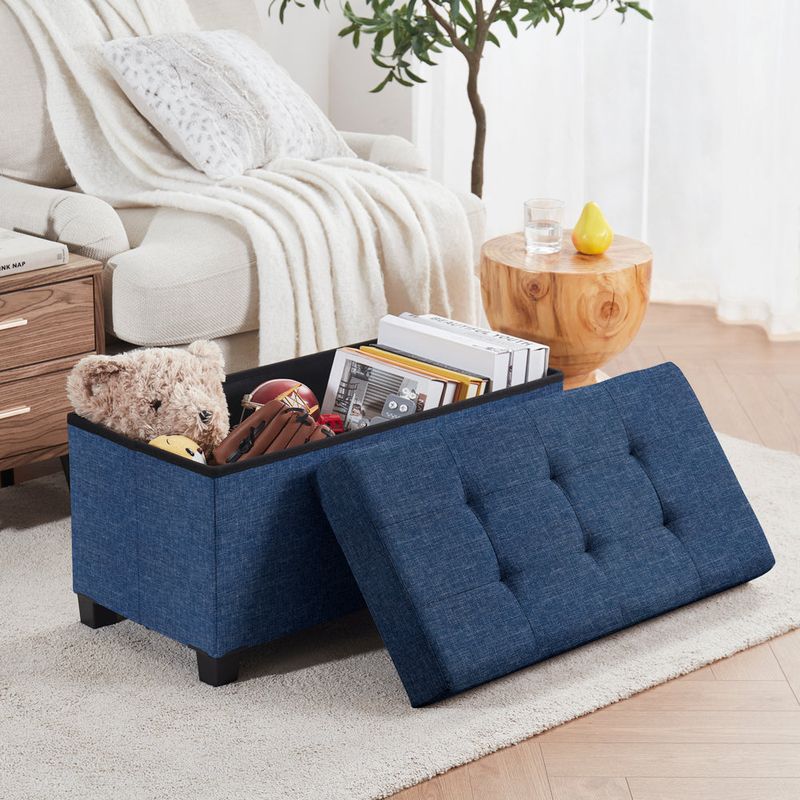 8 Brooklyn Studio Hacks To Boost Storage Without Clutter - Decor Hint Ottoman with Hidden Storage Compartment