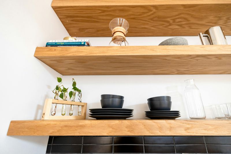 9 Kitchen Tweaks That Could Bring Midcentury Modern Vibes - Decor Hint Open Shelving