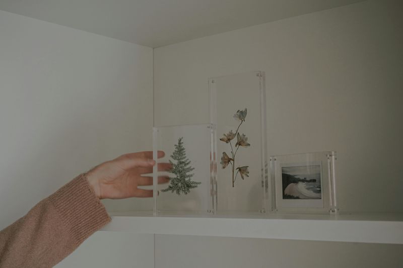 Floating Shelves With Curated Displays
