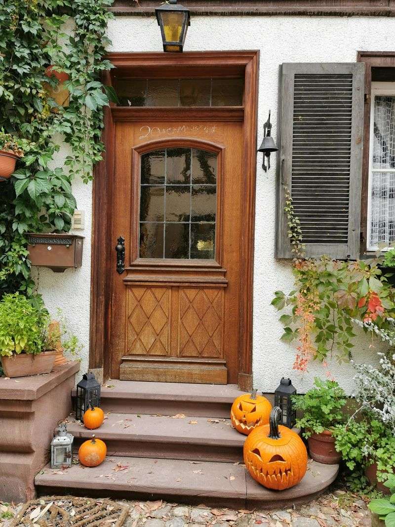 Pumpkin Staircase Display