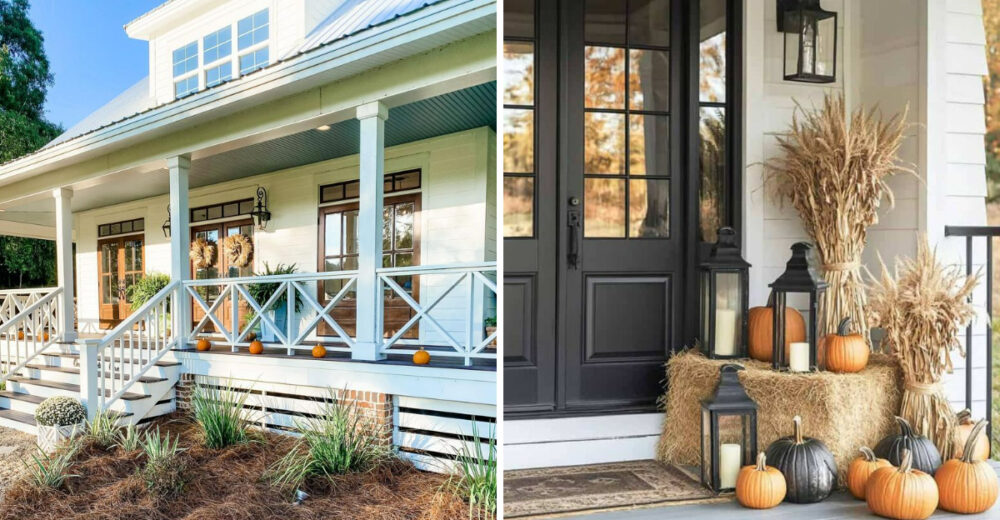 Porch Pumpkin Arrangements That Fit Georgia Farmhouses Perfectly - Decor Hint