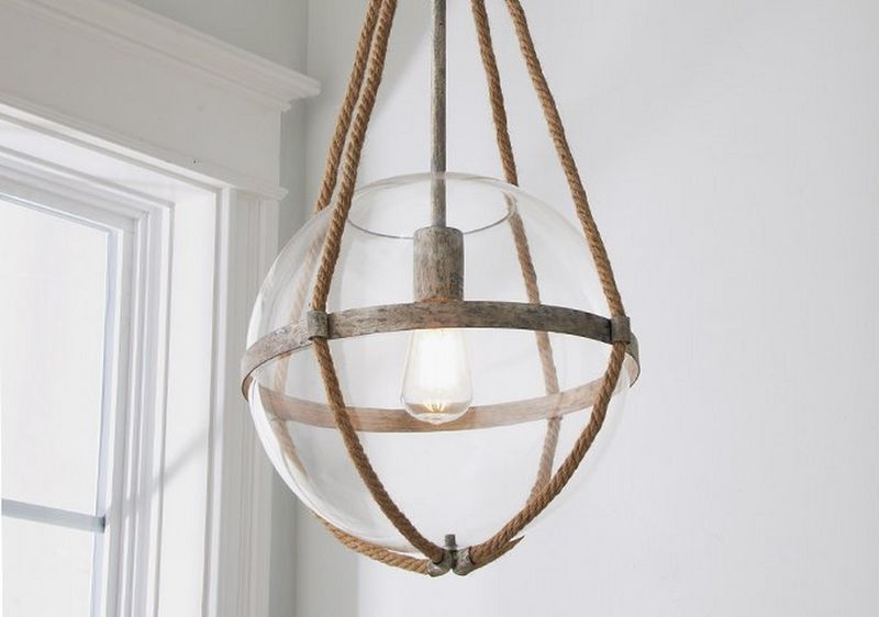 Rope-Wrapped Light Fixtures