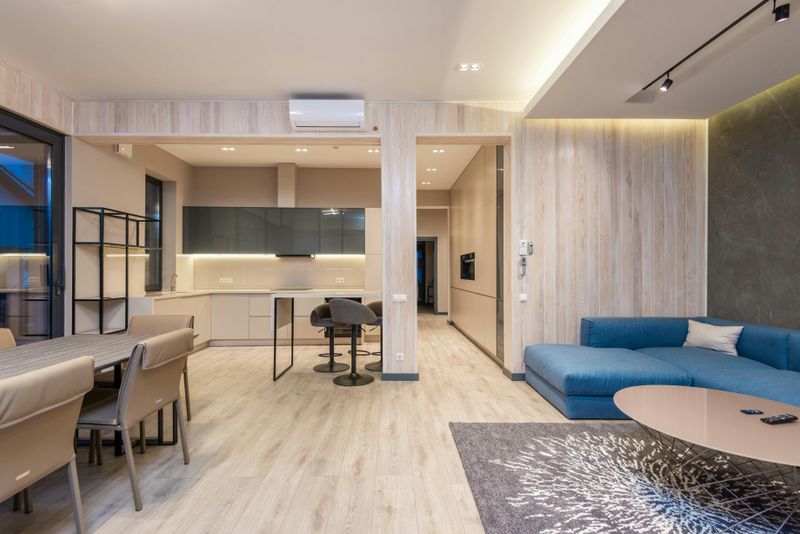 Maintain consistent flooring throughout connected spaces