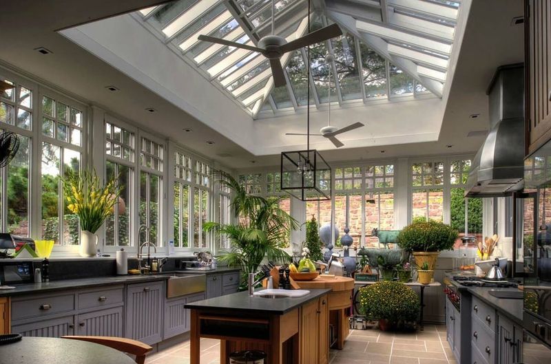 Mountainside Greenhouse Kitchen In Highlands
