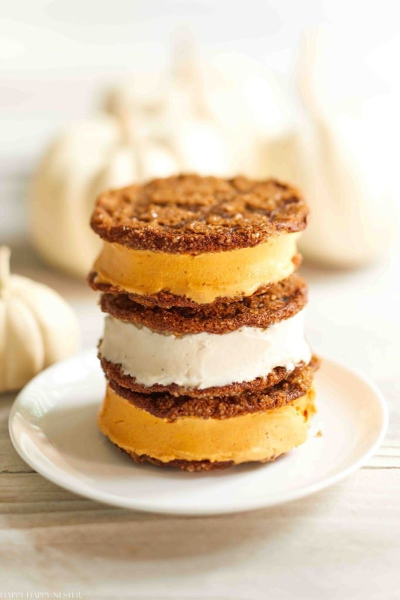 Pumpkin Ice Cream Sandwiches