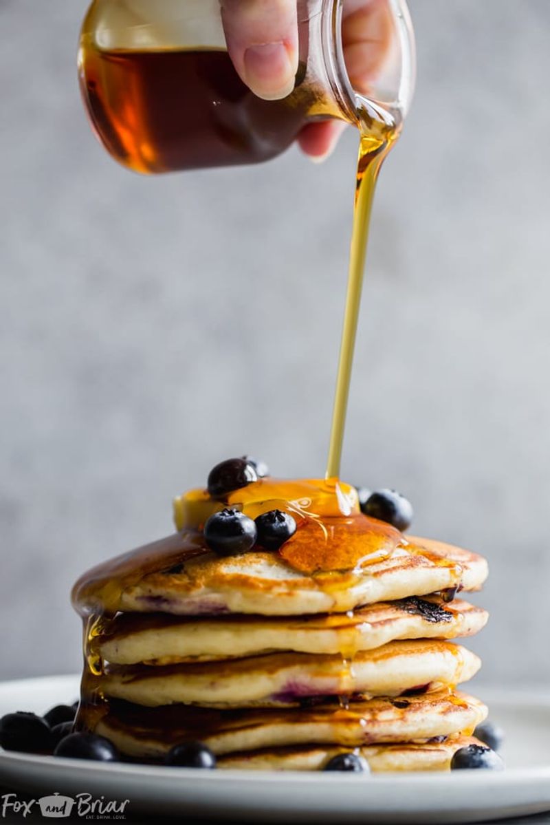 Blueberry Maple Pancake Cake