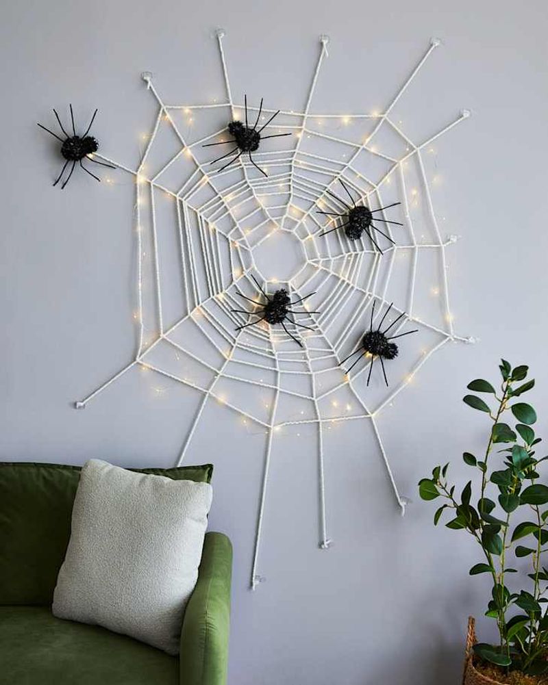 DIY Spider Web Wall Hangings