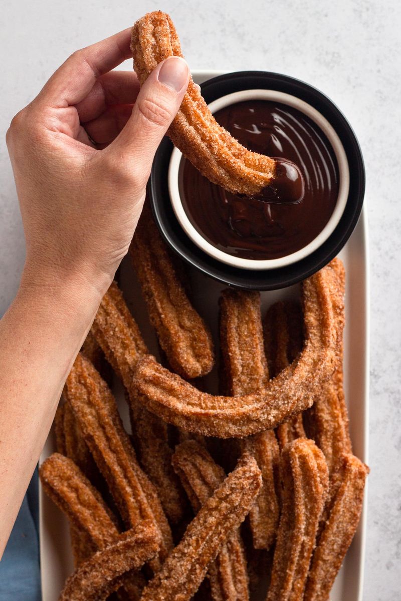 Pumpkin Churros with Chocolate Dipping Sauce