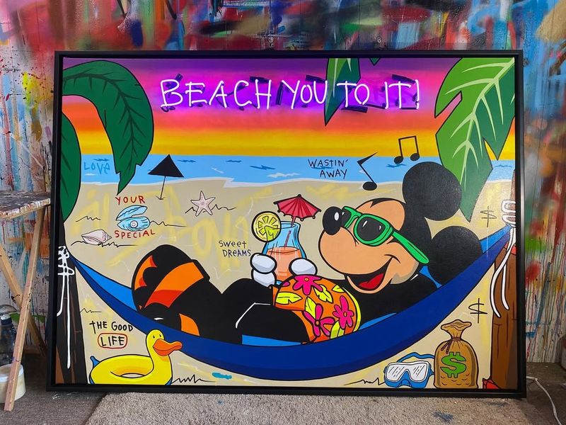 Neon Miami-Inspired Wall Art