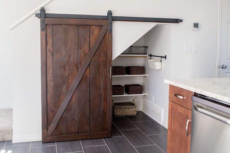 Rustic Pantries With Sliding Barn Doors