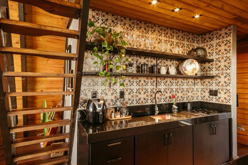 Ideas That Might Help Small Kitchens Feel More Open - Decor Hint Floating Shelves Replace Bulky Cabinets