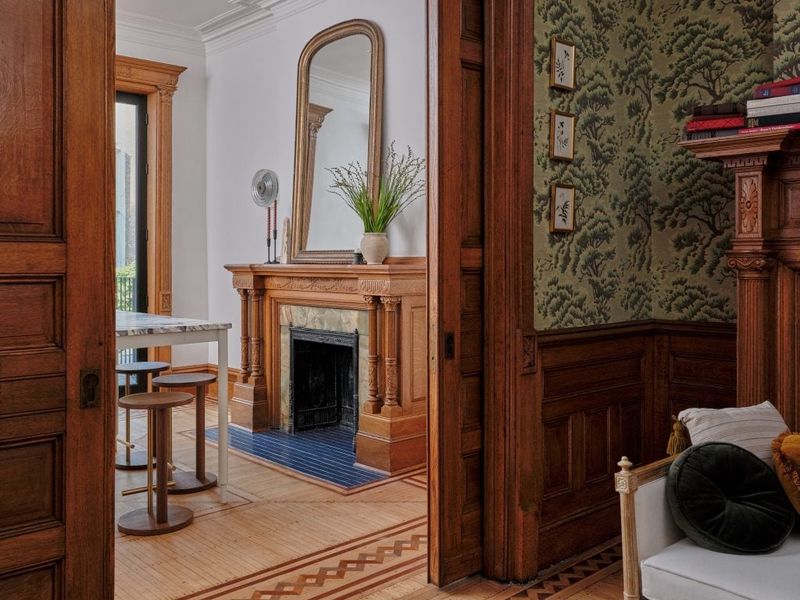 Pocket Doors With Stained Glass Inserts