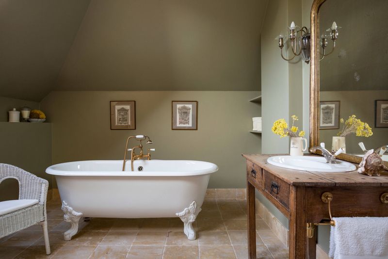 Clawfoot Tubs With Sage Green Exteriors