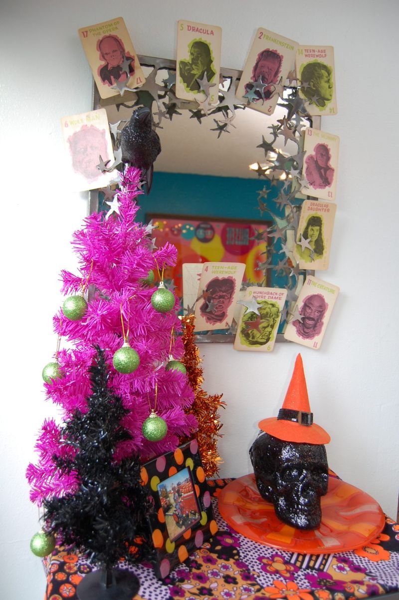 Tinsel Halloween Trees