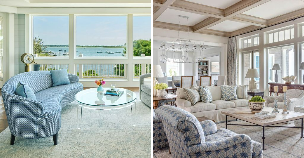 Rhode Island Shingle Cottage Living Rooms With Salt And Sun Style - Decor Hint