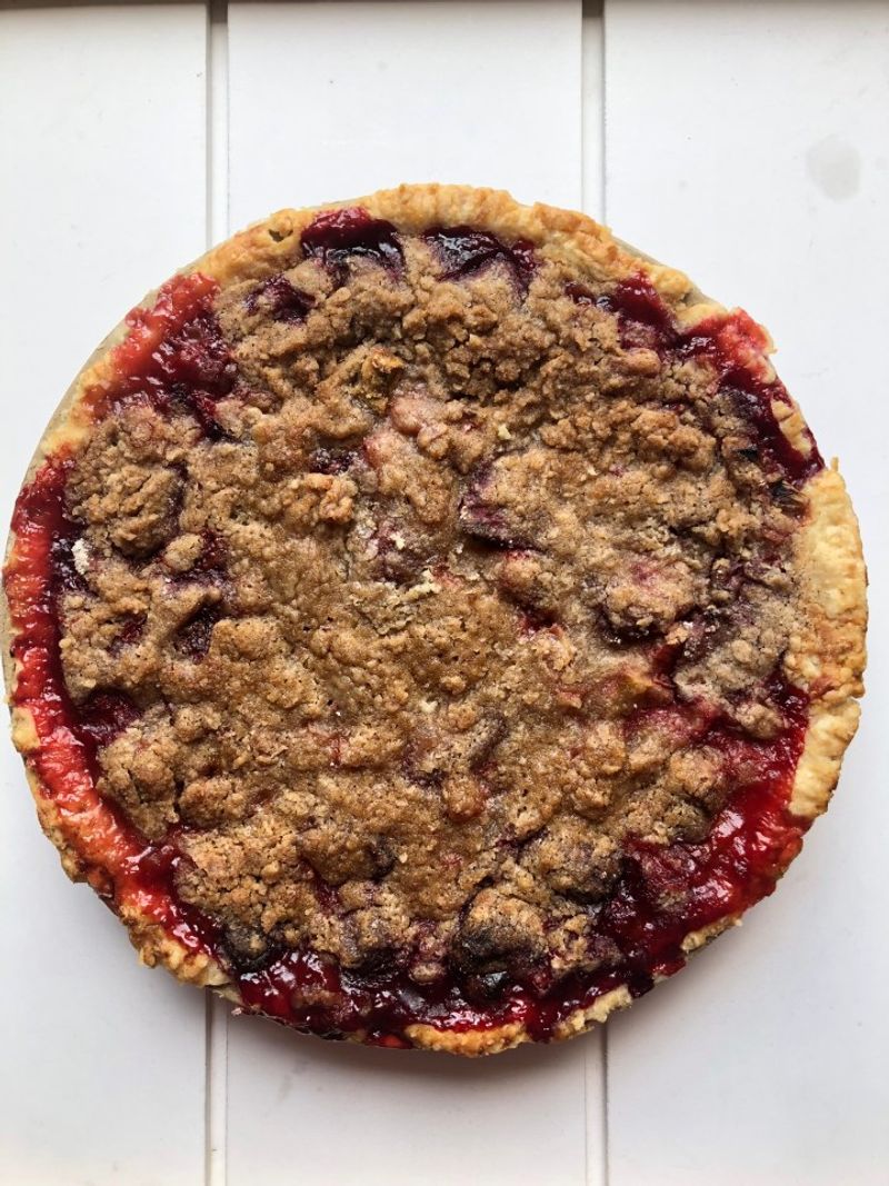 Cherry Crumb Pie: Ruby Jewels Under Buttery Blankets