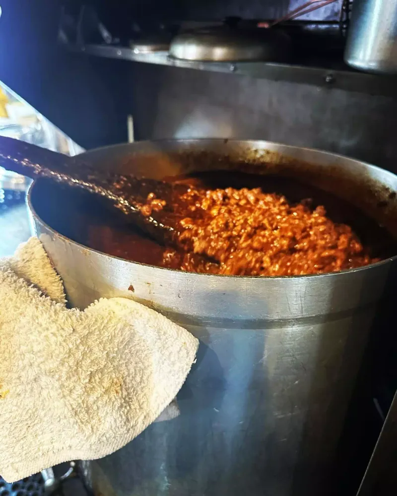 Ramp and Sausage Red Chili