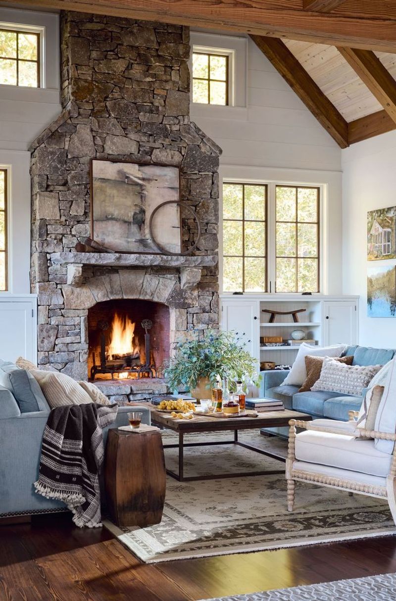 Fireplace Focal Points With Reclaimed Mantels