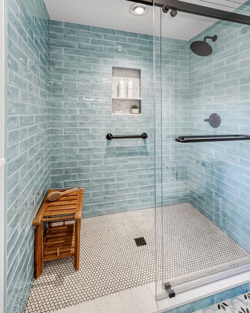 Sea Glass Tile Backsplashes Capturing Ocean Hues