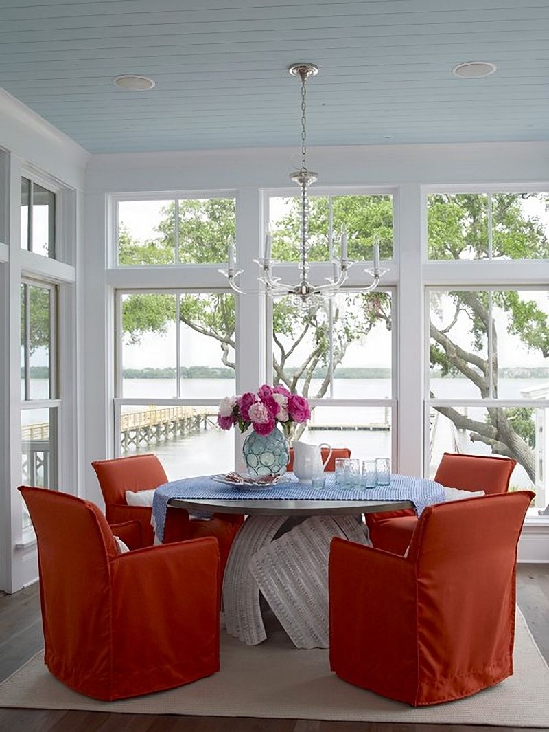 Tomato-Red Sliding Door Frames