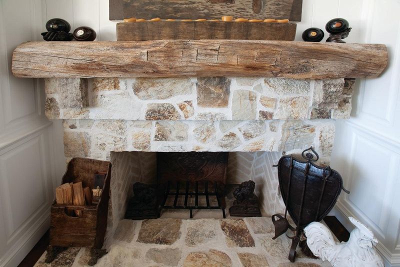 Reclaimed Barnwood Beam Mantel