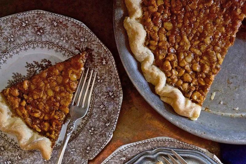 Black Walnut Custard Pie