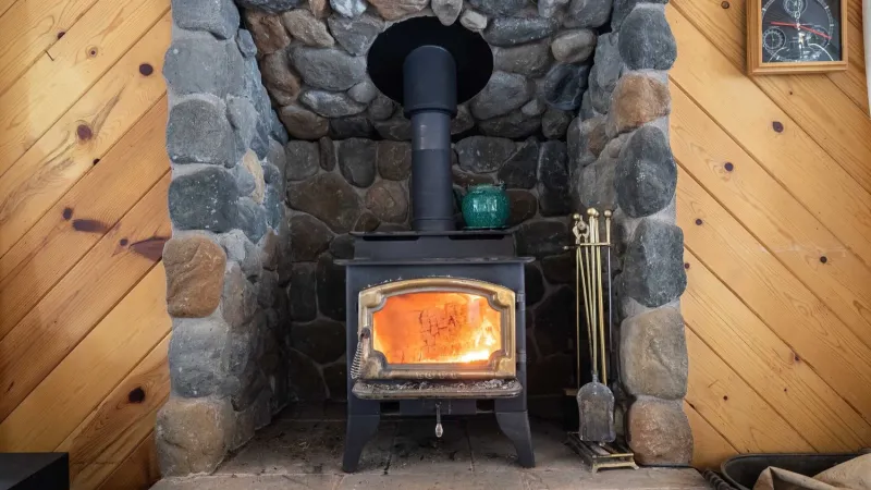 Rustic Stone Hearth Haven