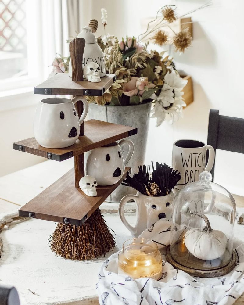 Tiered Tray with Autumn Decor