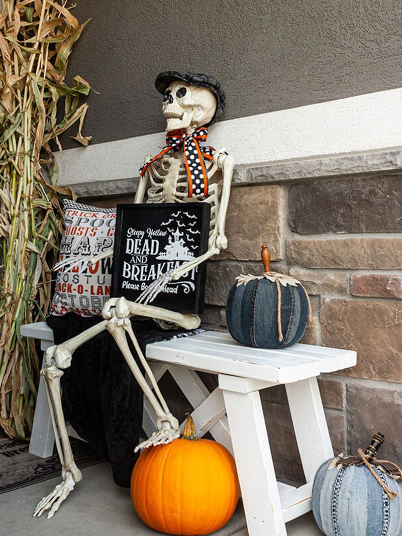Trick-Or-Treating Skeleton Kids