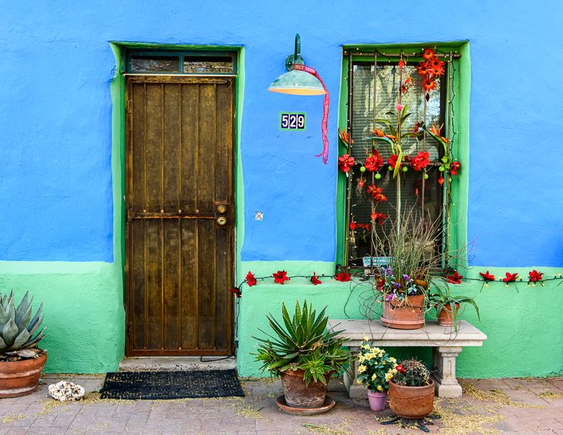 7 Tucson Adobe Bungalows That Beat The Desert Heat - Decor Hint El Barrio Viejo's Rainbow Row