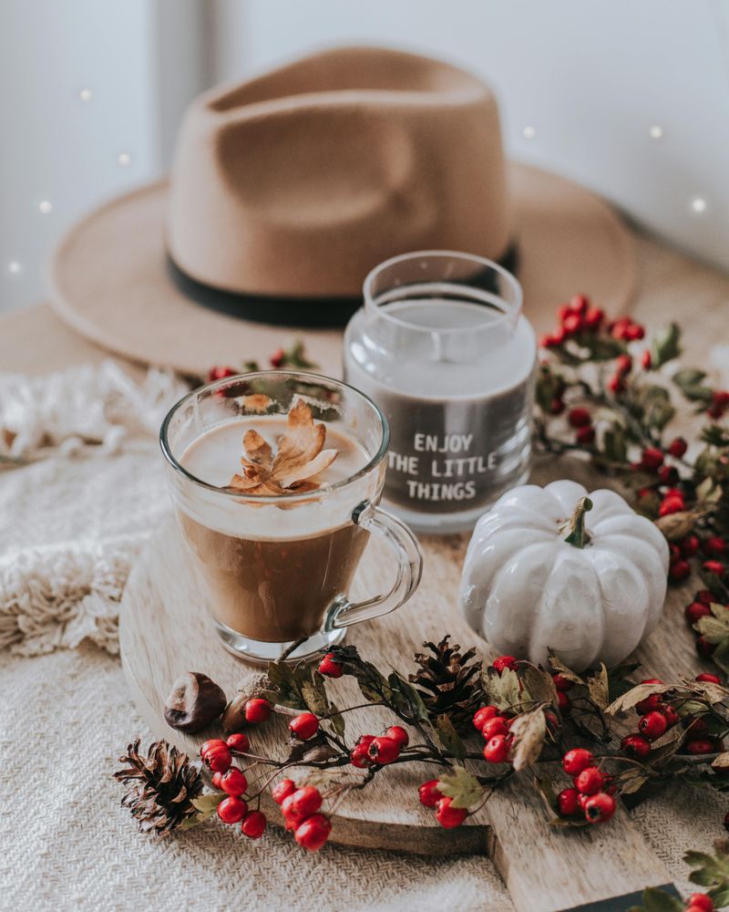 Candle Centerpieces With Autumn Foliage