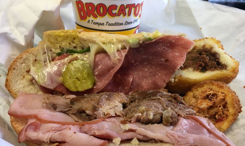 Brocato's Sandwich Shop's Devil Crab Cuban