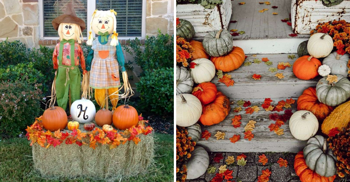 Simple Yard Displays That Capture Harvest Season In Indiana - Decor Hint