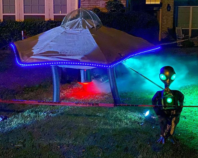 UFO-Abducted Skeleton Display