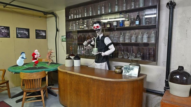 Saloon Bartender Skeleton Display
