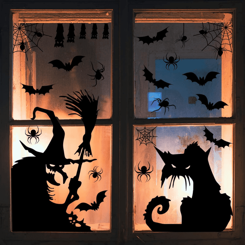 Bat Swarm Silhouette Windows