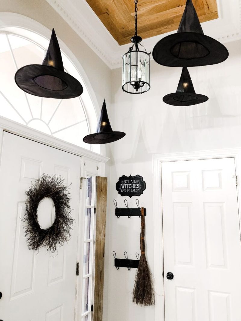 Floating Witch Hats With LED Lights