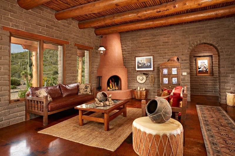 Southwestern Rugs on Polished Concrete Floors