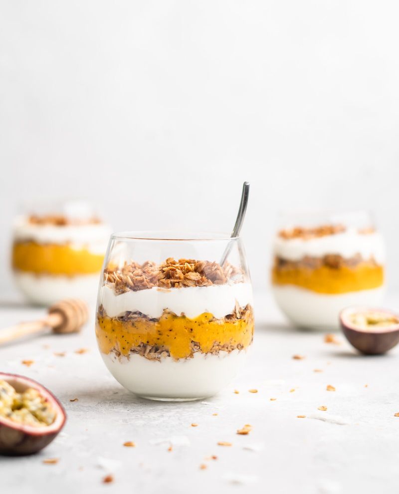 Tropical Yogurt Parfait with Granola