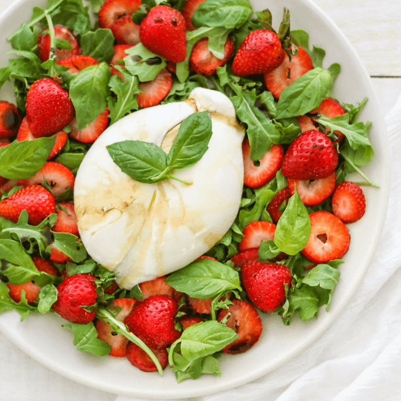 Strawberry Fields with Burrata